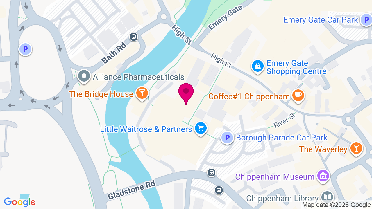 Map of digital billboard locations in Chippenham