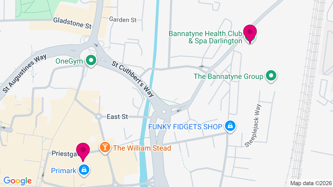Map of digital billboard locations in Darlington
