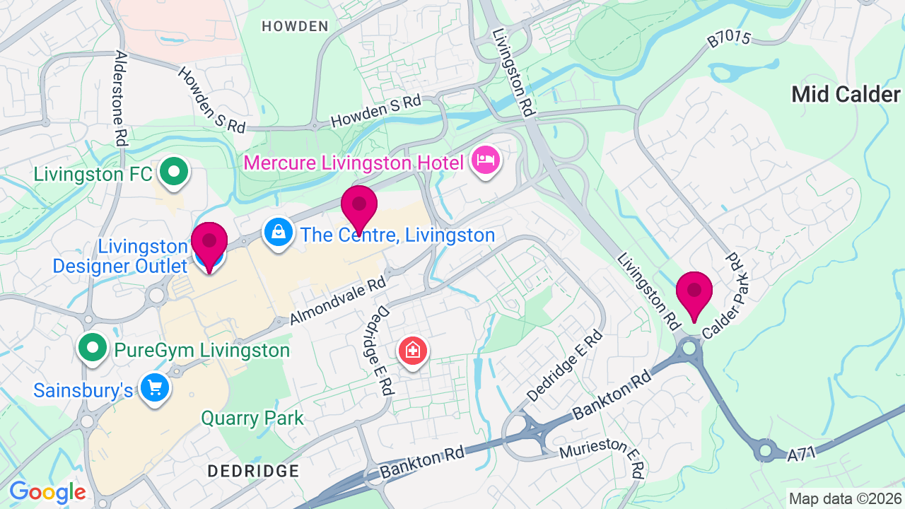 Map of digital billboard locations in Livingston