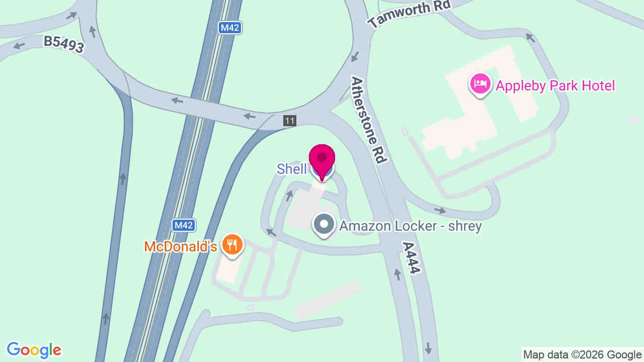 Map of digital billboard locations in Swadlincote