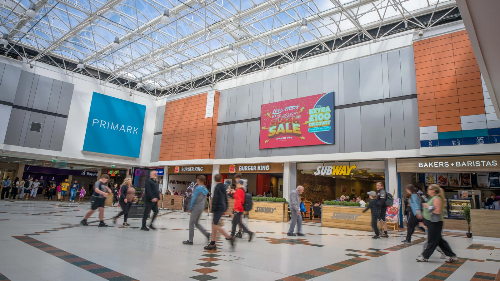Digital screen at The Centre, Livingston